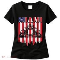 Miami Formula Racing Track Circuit United States Flag Women's T-Shirt thumb 0