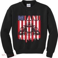 Miami Formula Racing Track Circuit United States Flag Kids Sweatshirt thumb 0