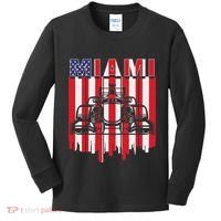 Miami Formula Racing Track Circuit United States Flag Kids Long Sleeve Shirt thumb 0