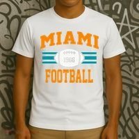Miami Football Retro Sports Fan Gear T-Shirt thumb 3
