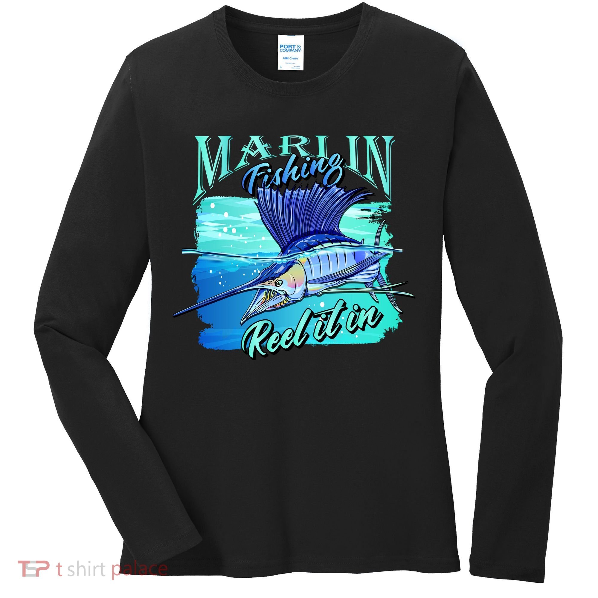 Marline Fishing Reel It In Women's Long Sleeve Shirt