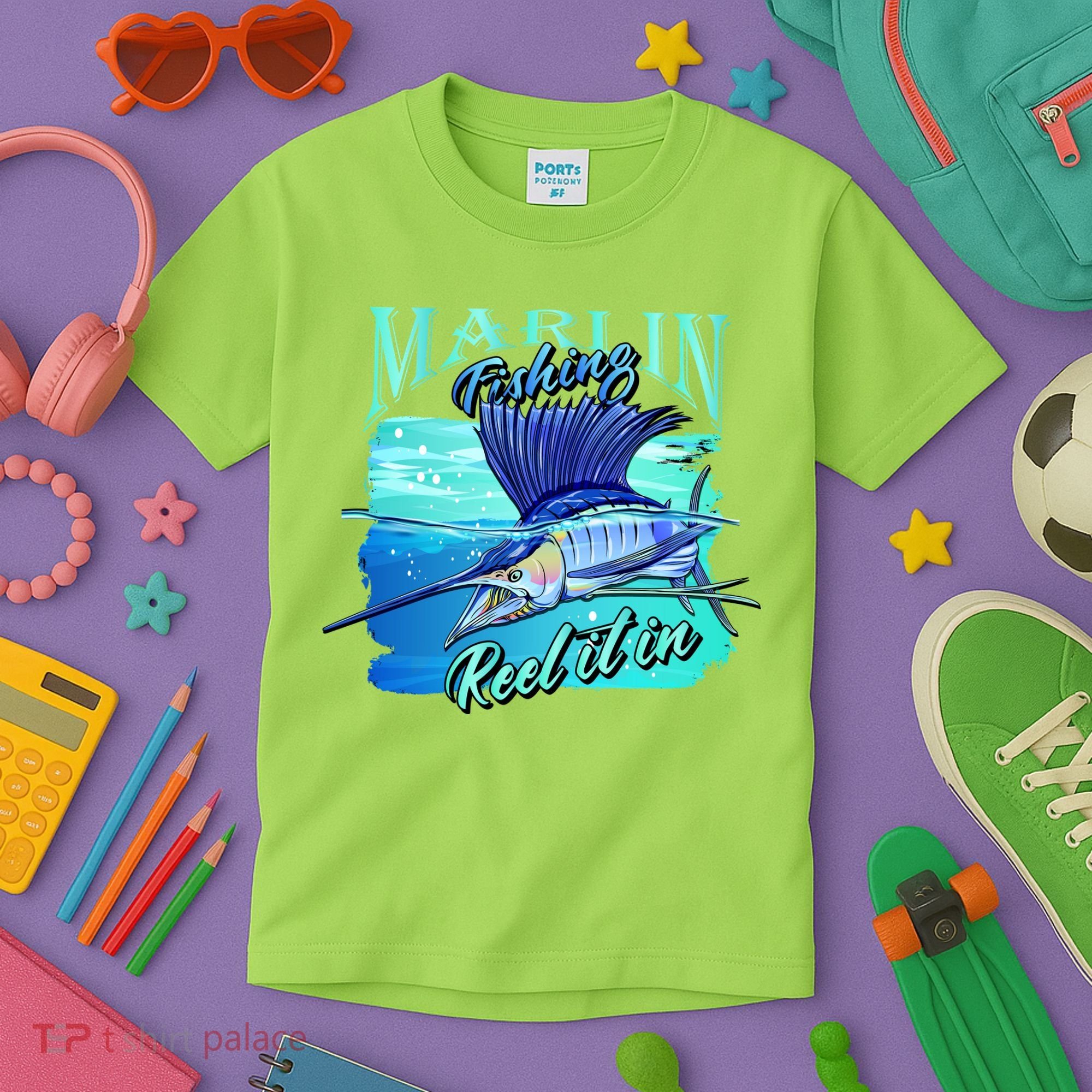 Marline Fishing Reel It In Kids T-Shirt