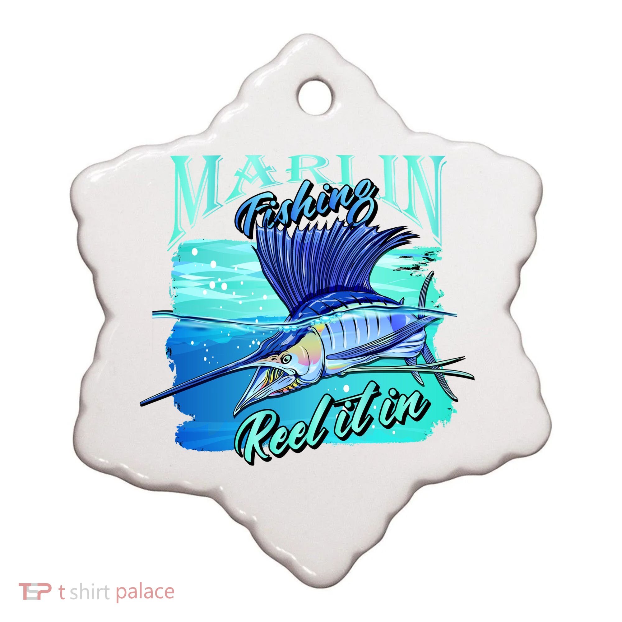 Marline Fishing Reel It In Ceramic Ornament