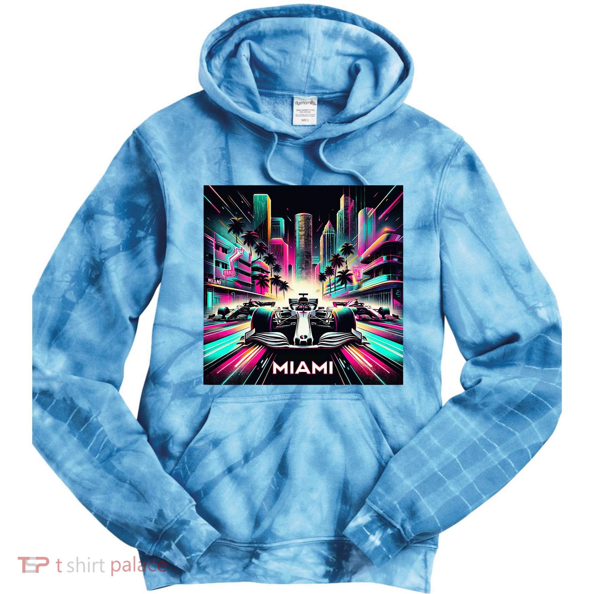 Miami Formula Racing Circuits Sport Tie Dye Hoodie