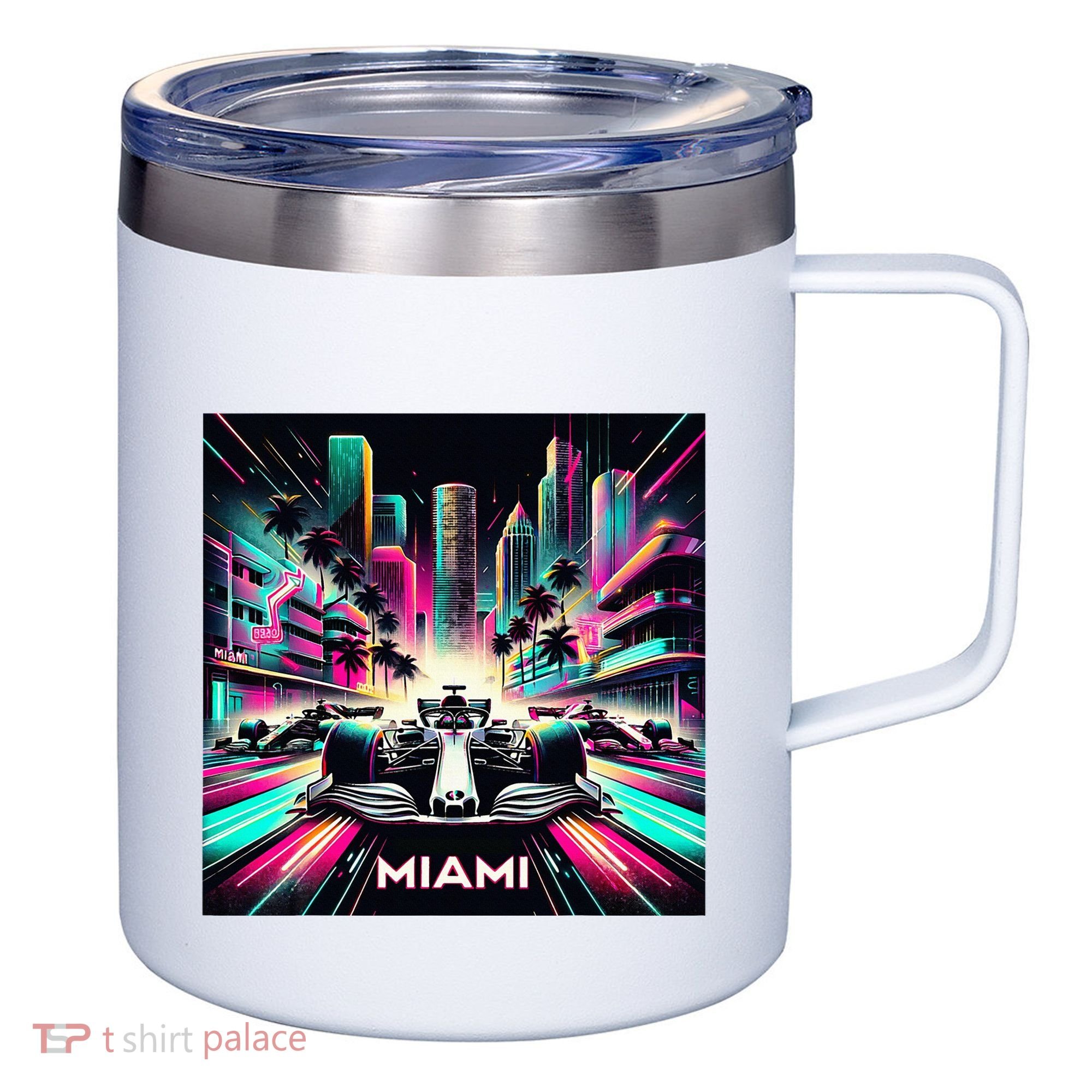 Miami Formula Racing Circuits Sport 12oz Stainless Steel Coffee Mug