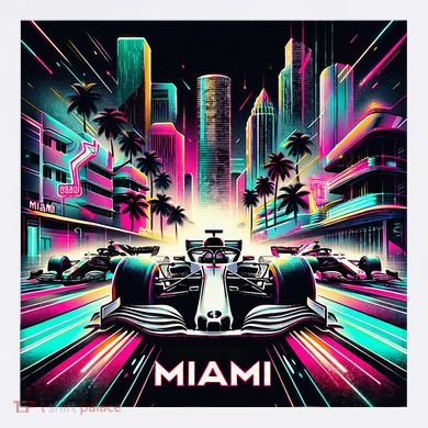 Miami Formula Racing Circuits Sport 12oz Stainless Steel Coffee Mug