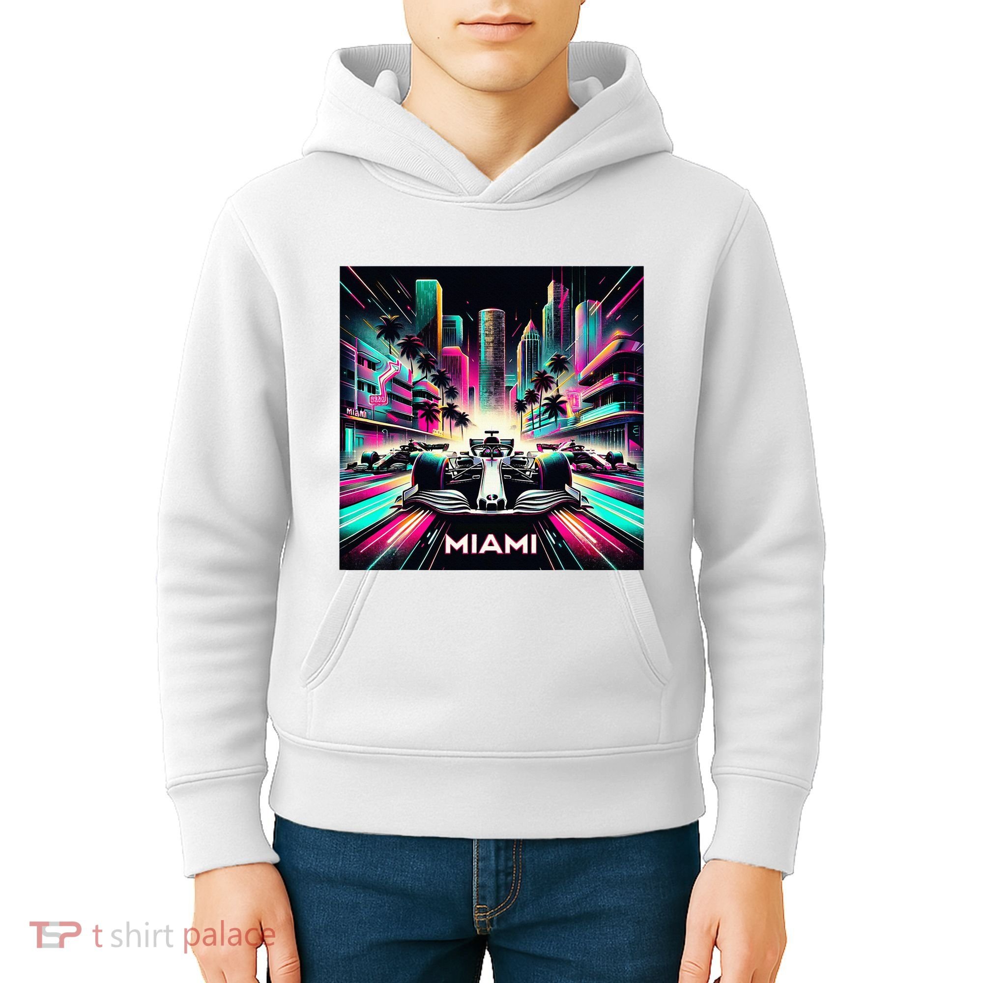 Miami Formula Racing Circuits Sport Kids Hoodie