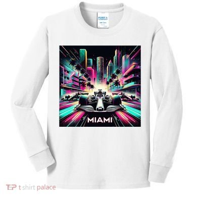 Miami Formula Racing Circuits Sport Kids Long Sleeve Shirt