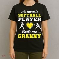 My Favorite Softball Player Calls Me Granny Mother's Day T-Shirt thumb 4
