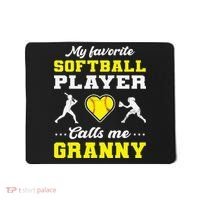 My Favorite Softball Player Calls Me Granny Mother's Day Mousepad thumb 0