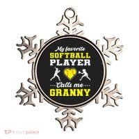 My Favorite Softball Player Calls Me Granny Mother's Day Ornament thumb 0