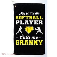 My Favorite Softball Player Calls Me Granny Mother's Day Golf Towel thumb 0
