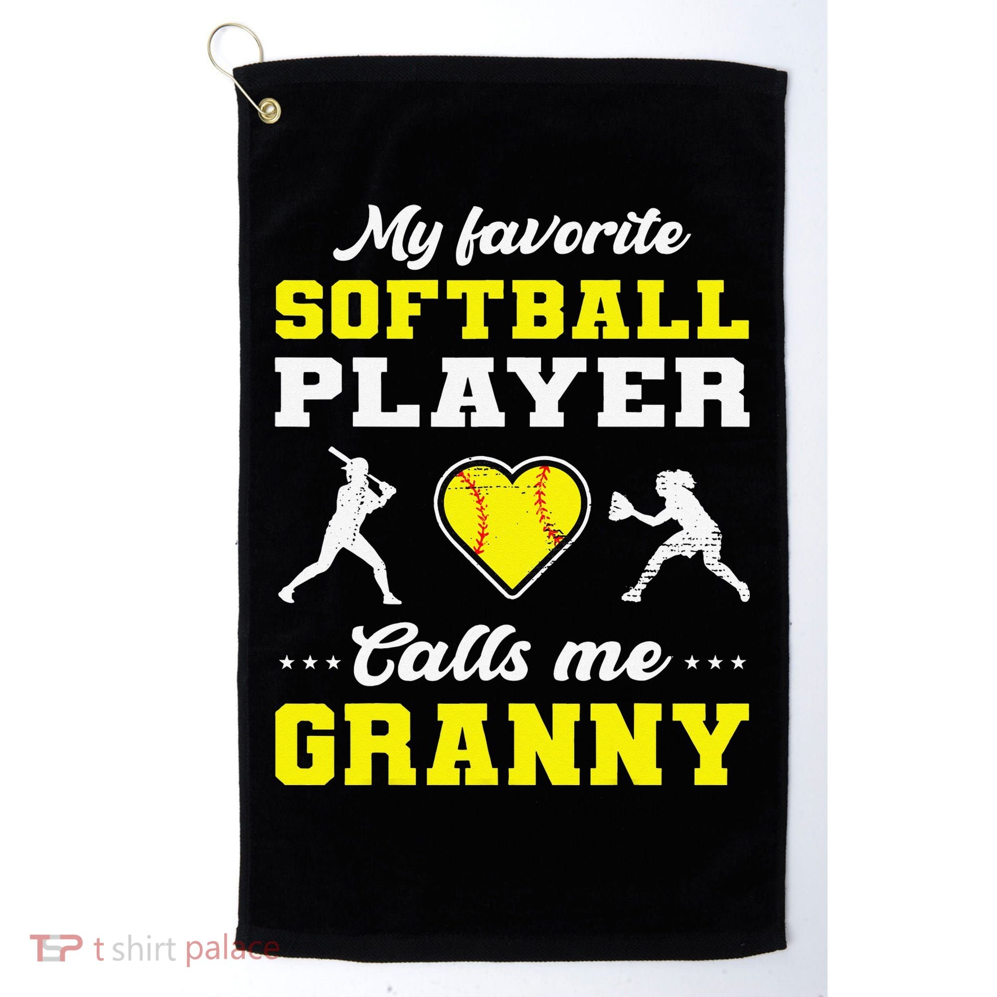 My Favorite Softball Player Calls Me Granny Mother's Day Golf Towel