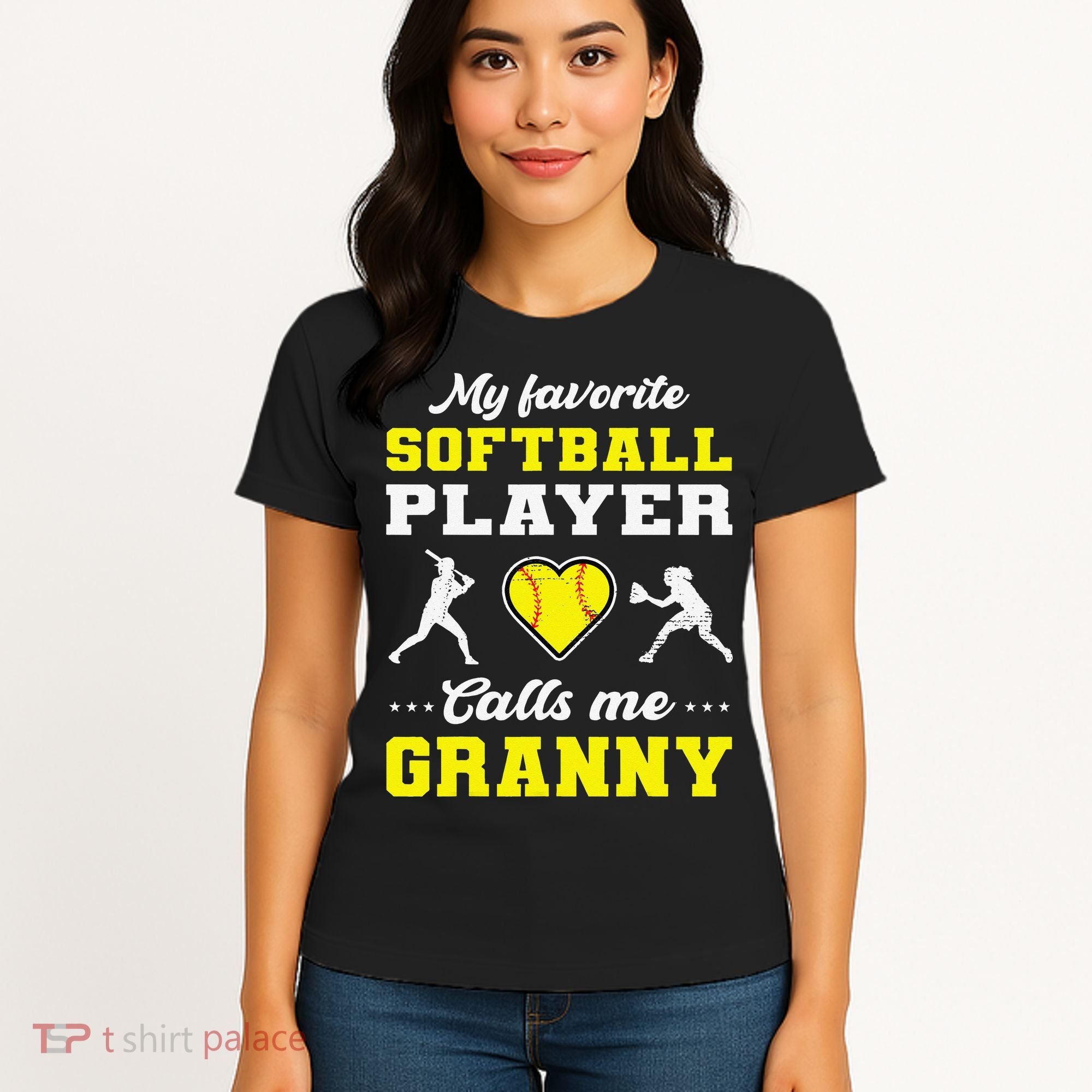My Favorite Softball Player Calls Me Granny Mother's Day Women's T-Shirt