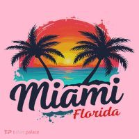 Miami Florida Sunset – Palm Tree Beach Coastal Vibes Coaster thumb 2