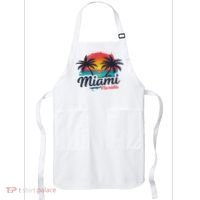 Miami Florida Sunset – Palm Tree Beach Coastal Vibes Apron thumb 0