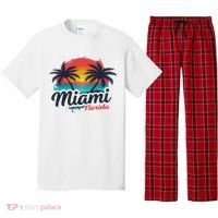 Miami Florida Sunset – Palm Tree Beach Coastal Vibes Pajama Set thumb 0