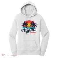 Miami Florida Sunset – Palm Tree Beach Coastal Vibes Women's Hoodie thumb 0