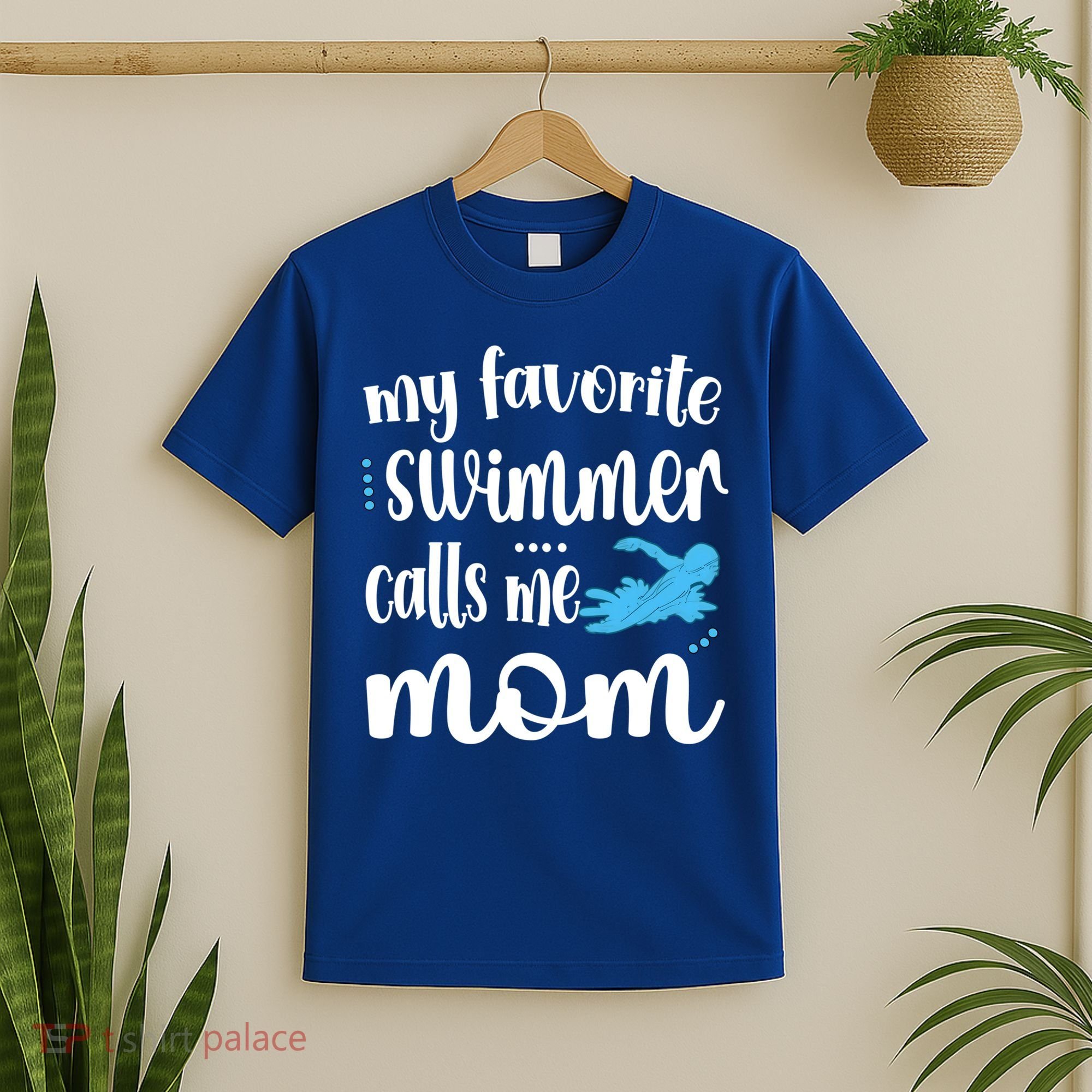 My Favorite Swimmer Calls Me Swim Mom Swimming Mama Gift T-Shirt