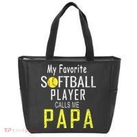 My Favorite Softball Player Calls Me Papa Father's Day Gift Tote Bag thumb 0