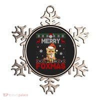 Merry Foxmas Santa Fox Lights Fox Lovers Ugly Xmas Gift Ornament thumb 0