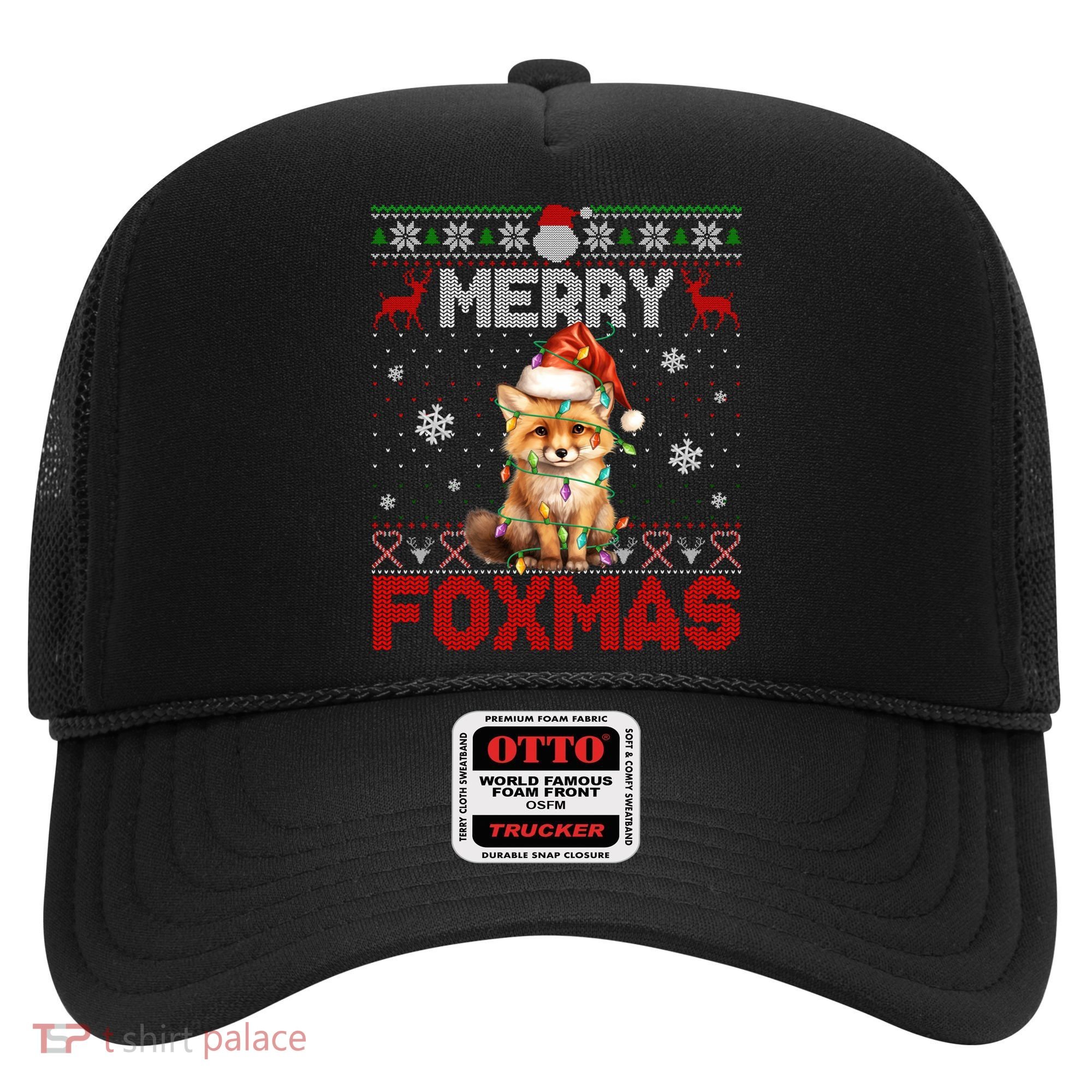 Merry Foxmas Santa Fox Lights Fox Lovers Ugly Xmas Gift Hat
