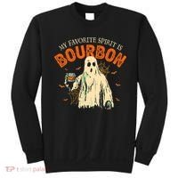 My Favorite Spirit Is Bourbon Funny Ghost Halloween Costume Sweatshirt thumb 0