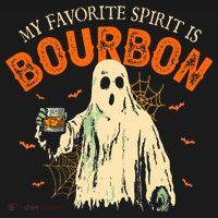 My Favorite Spirit Is Bourbon Funny Ghost Halloween Costume Sweatshirt thumb 3