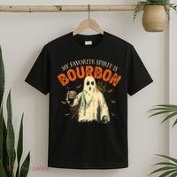 My Favorite Spirit Is Bourbon Funny Ghost Halloween Costume T-Shirt thumb 2