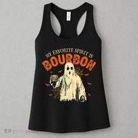 My Favorite Spirit Is Bourbon Funny Ghost Halloween Costume Women's Tank Top thumb 3