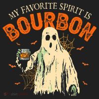My Favorite Spirit Is Bourbon Funny Ghost Halloween Costume Hat thumb 2