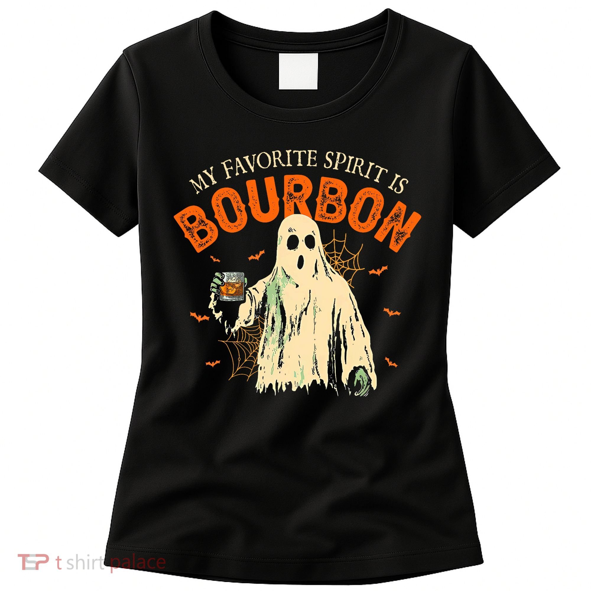 My Favorite Spirit Is Bourbon Funny Ghost Halloween Costume Women's T-Shirt