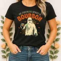 My Favorite Spirit Is Bourbon Funny Ghost Halloween Costume Women's T-Shirt thumb 2
