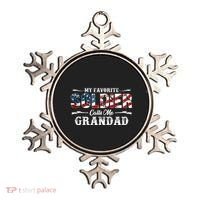 My Favorite Soldier Calls Me Grandad Gift Fathers Day Gift Ornament thumb 0