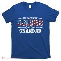My Favorite Soldier Calls Me Grandad Gift Fathers Day Gift T-Shirt thumb 0