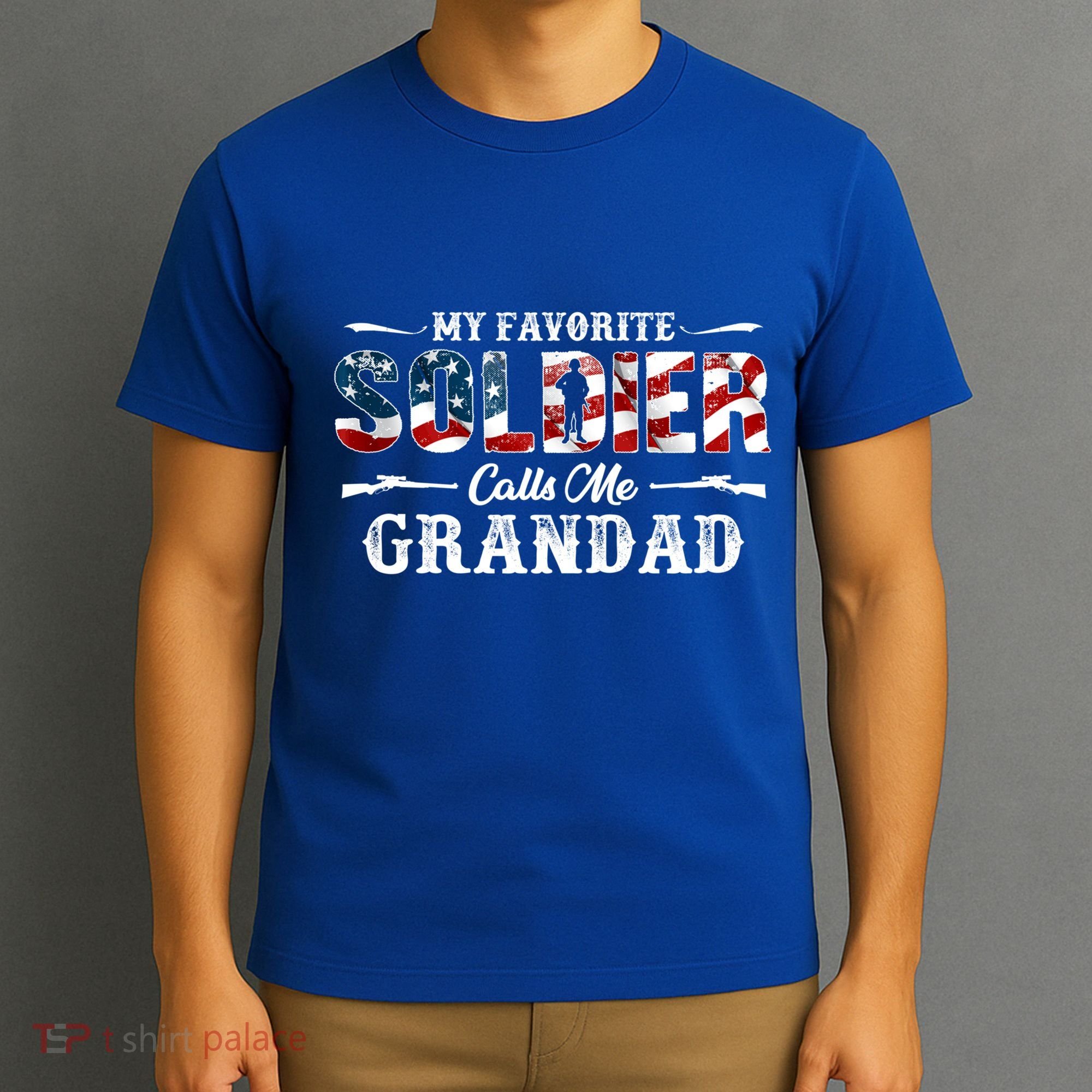 My Favorite Soldier Calls Me Grandad Gift Fathers Day Gift T-Shirt