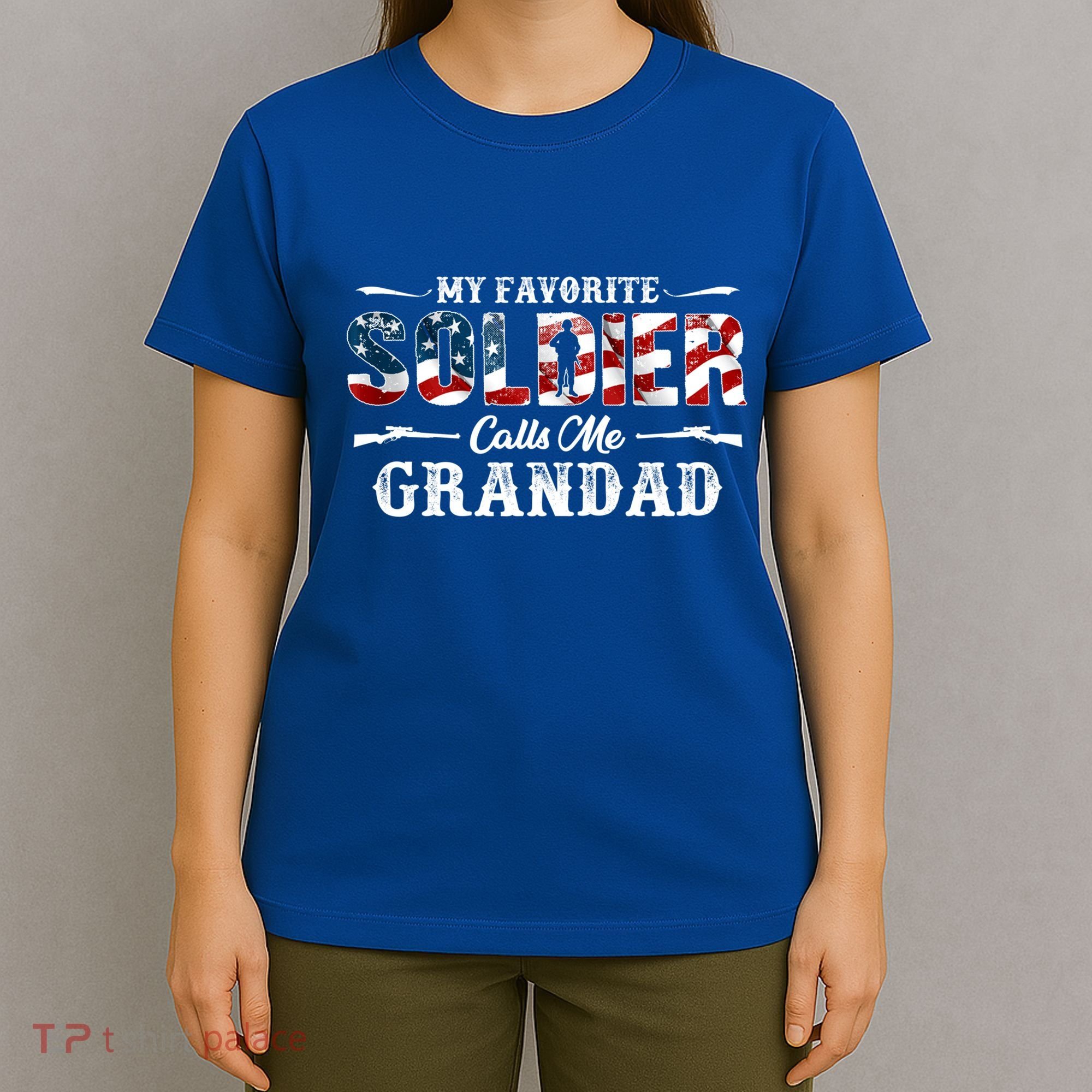 My Favorite Soldier Calls Me Grandad Gift Fathers Day Gift T-Shirt