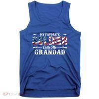 My Favorite Soldier Calls Me Grandad Gift Fathers Day Gift Tank Top thumb 0