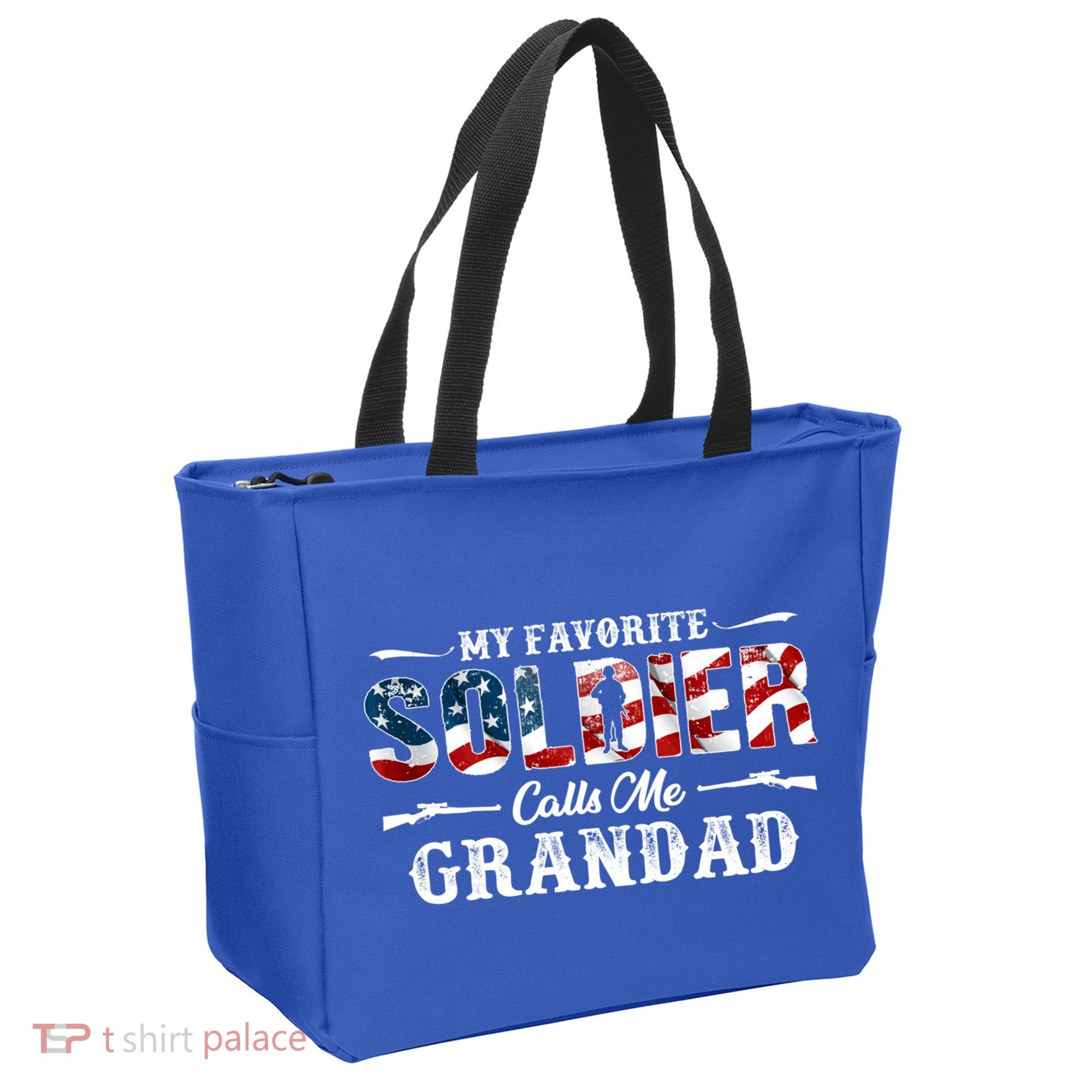 My Favorite Soldier Calls Me Grandad Gift Fathers Day Gift Tote Bag