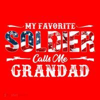 My Favorite Soldier Calls Me Grandad Gift Fathers Day Gift Santa Hat thumb 1