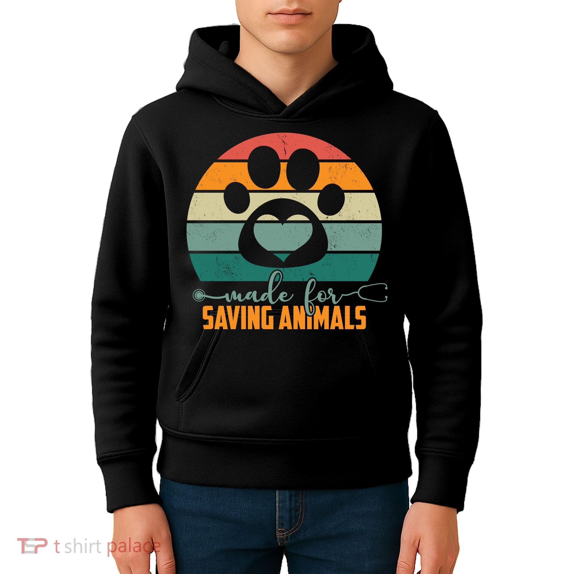 Made For Saving Animals Veterinarian Kids Hoodie