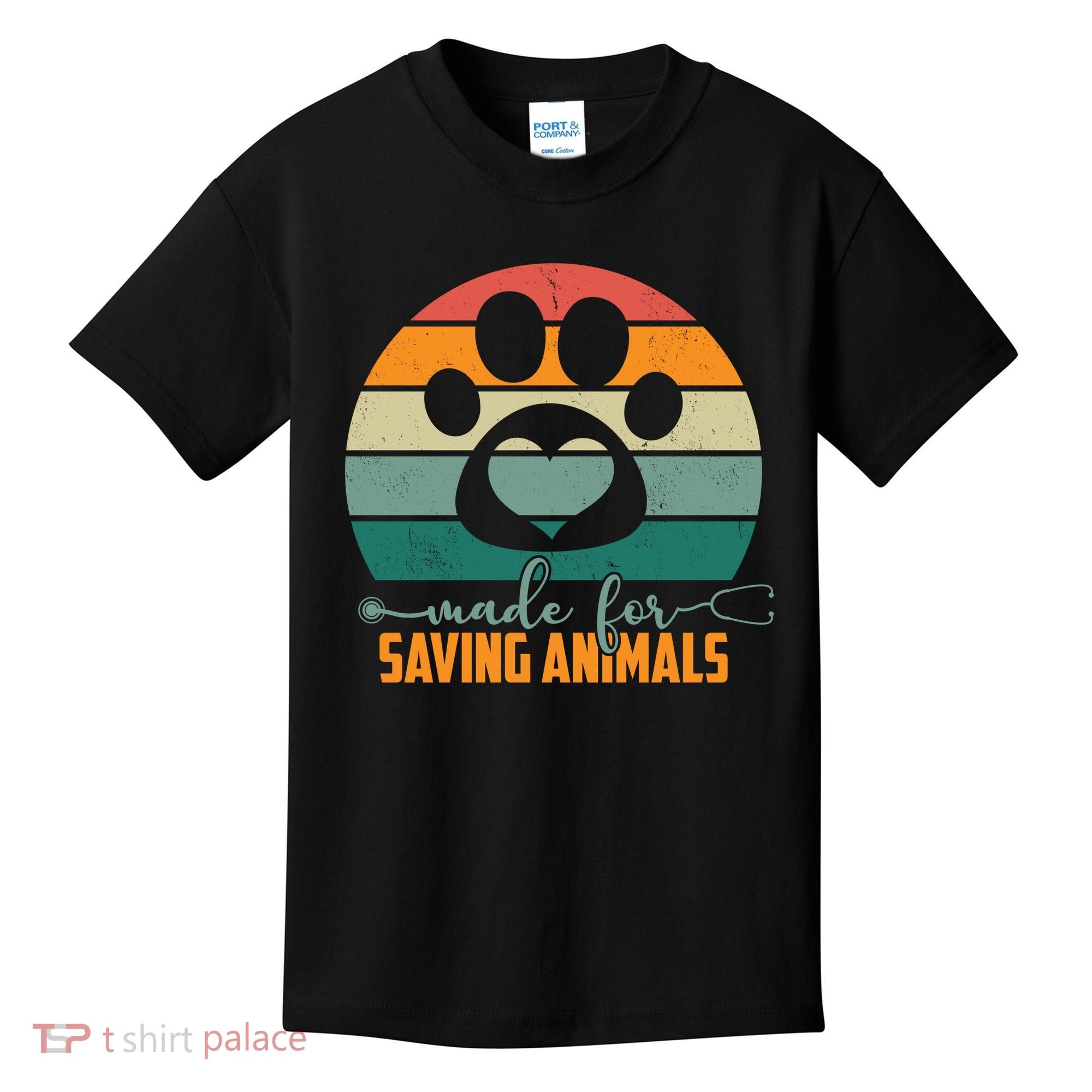 Made For Saving Animals Veterinarian Kids T-Shirt