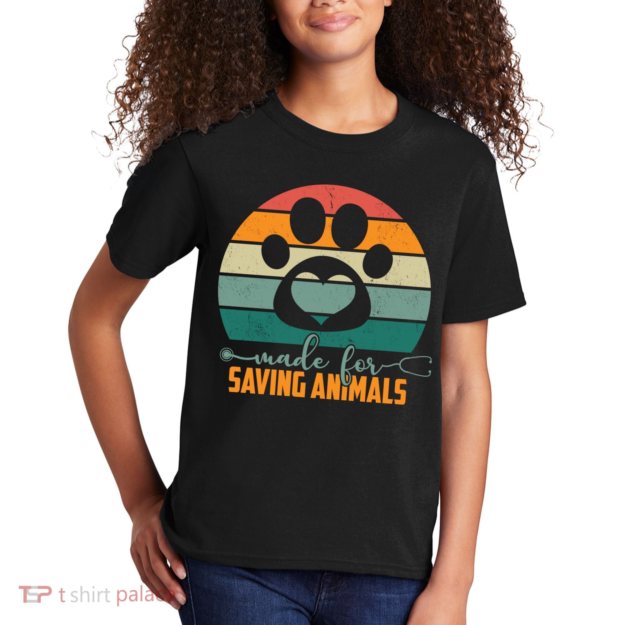 Made For Saving Animals Veterinarian Kids T-Shirt