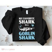 My Favorite Shark Is A Goblin Shark Animal Lover Sweatshirt thumb 2
