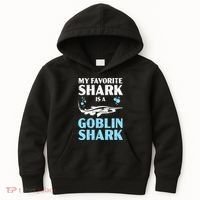 My Favorite Shark Is A Goblin Shark Animal Lover Kids Hoodie thumb 0