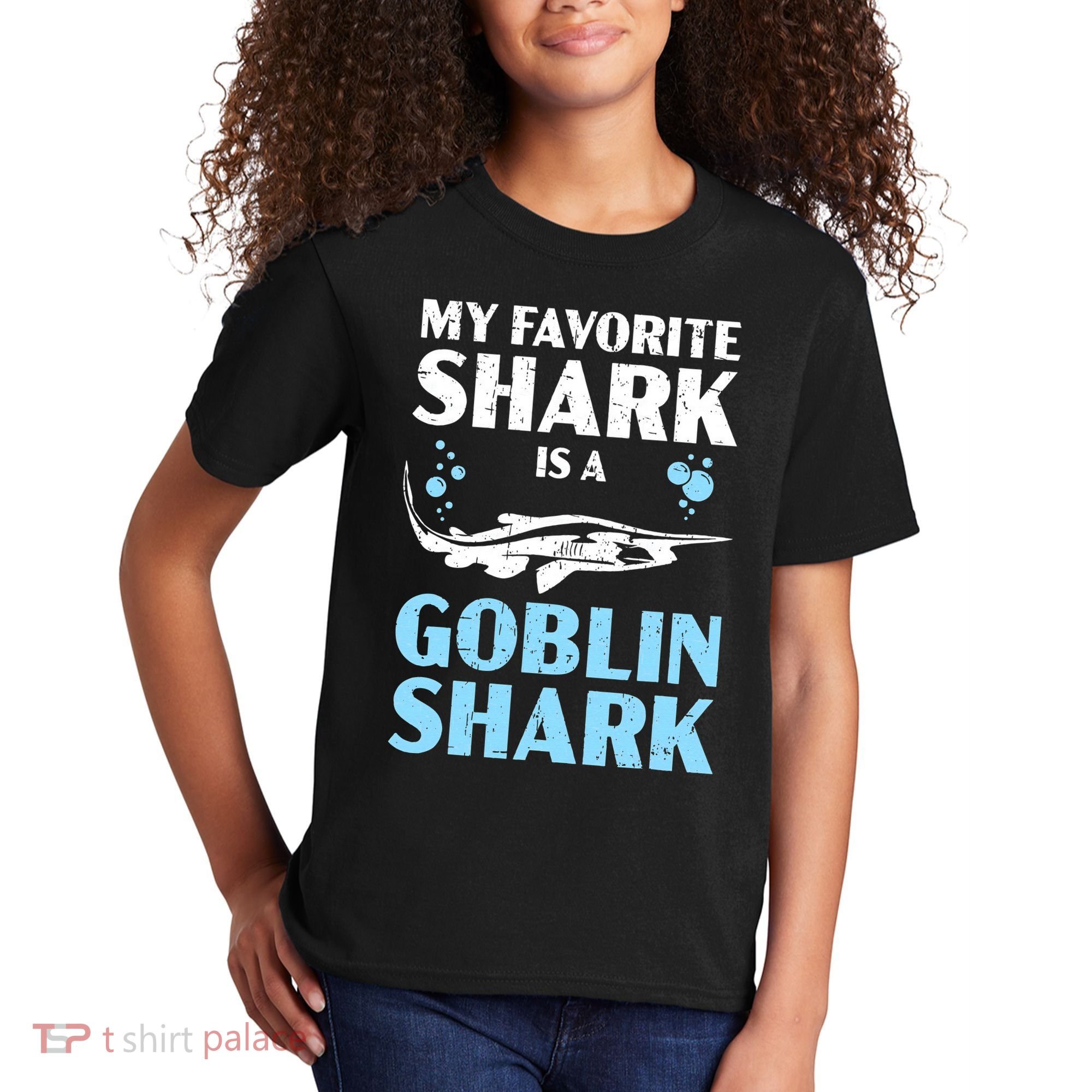 My Favorite Shark Is A Goblin Shark Animal Lover Kids T-Shirt