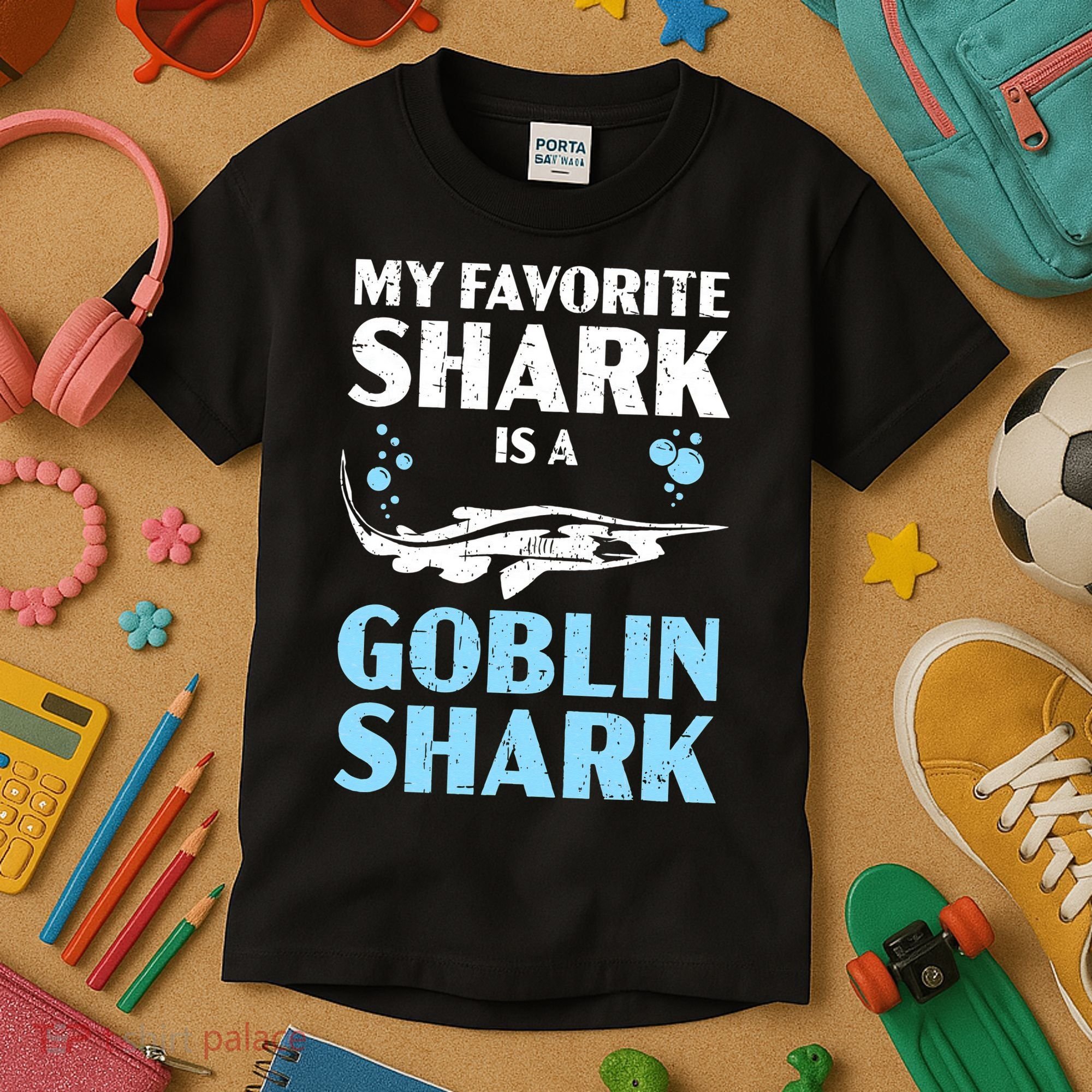 My Favorite Shark Is A Goblin Shark Animal Lover Kids T-Shirt