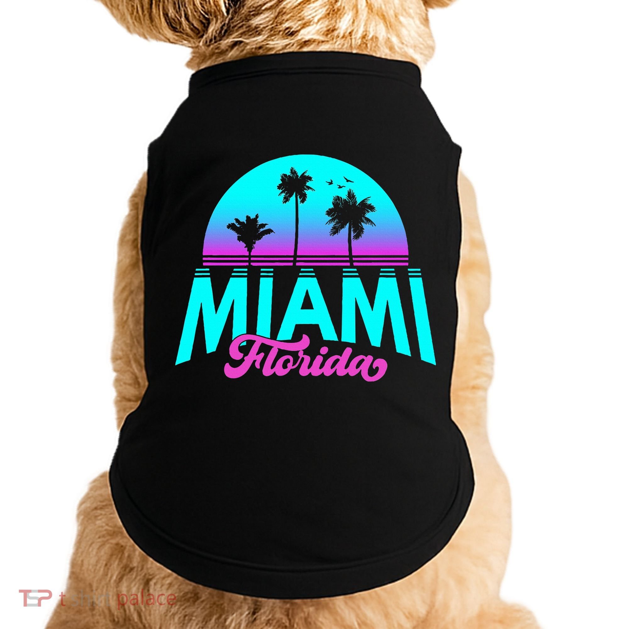 Miami Florida Sunset Doggie Tank