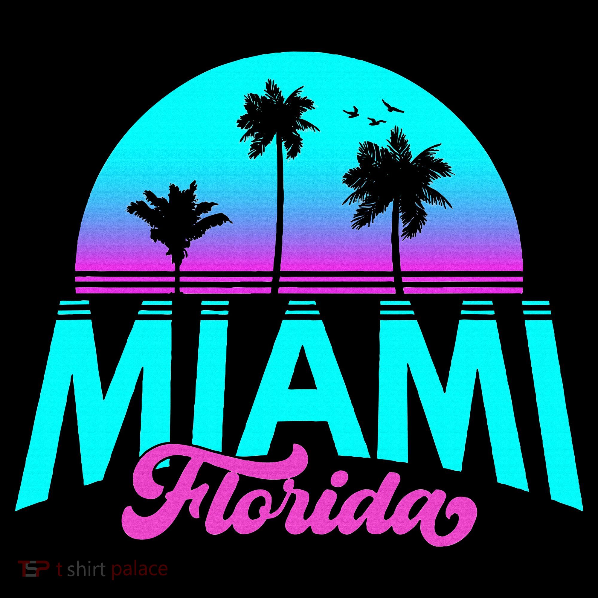 Miami Florida Sunset USA-Made Doggie Bandana