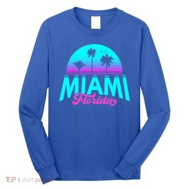 Miami Florida Sunset Long Sleeve Shirt